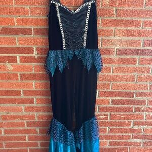Spirit Black and Blue High Low Jumpsuit